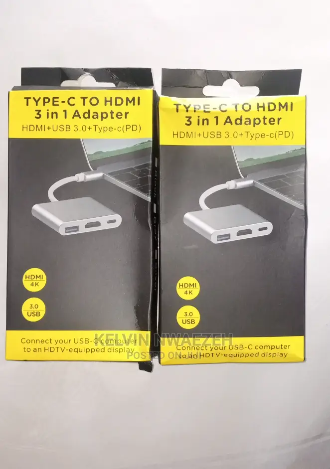 Type C to HDMI 3 in 1 Adapter