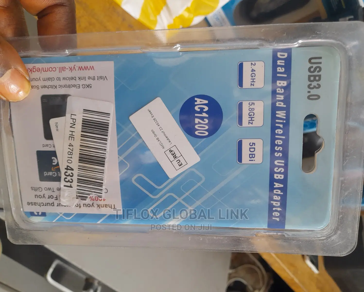 Dual Band Wireless USB Adapter(5.8ghz +2.4ghz)