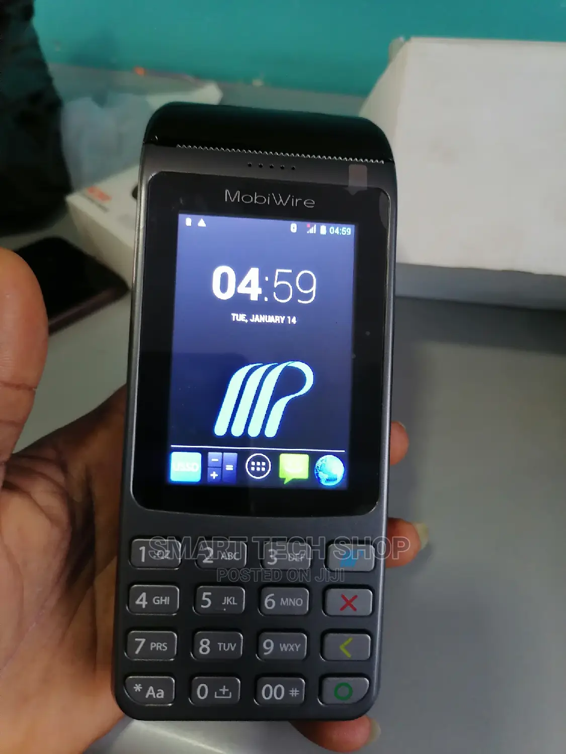Mobiwire Android Handheld Pos Device Printer, NFC, Dual Sim.