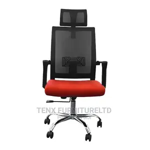 Office Chair With Armrest Mesh Red and Black Colours