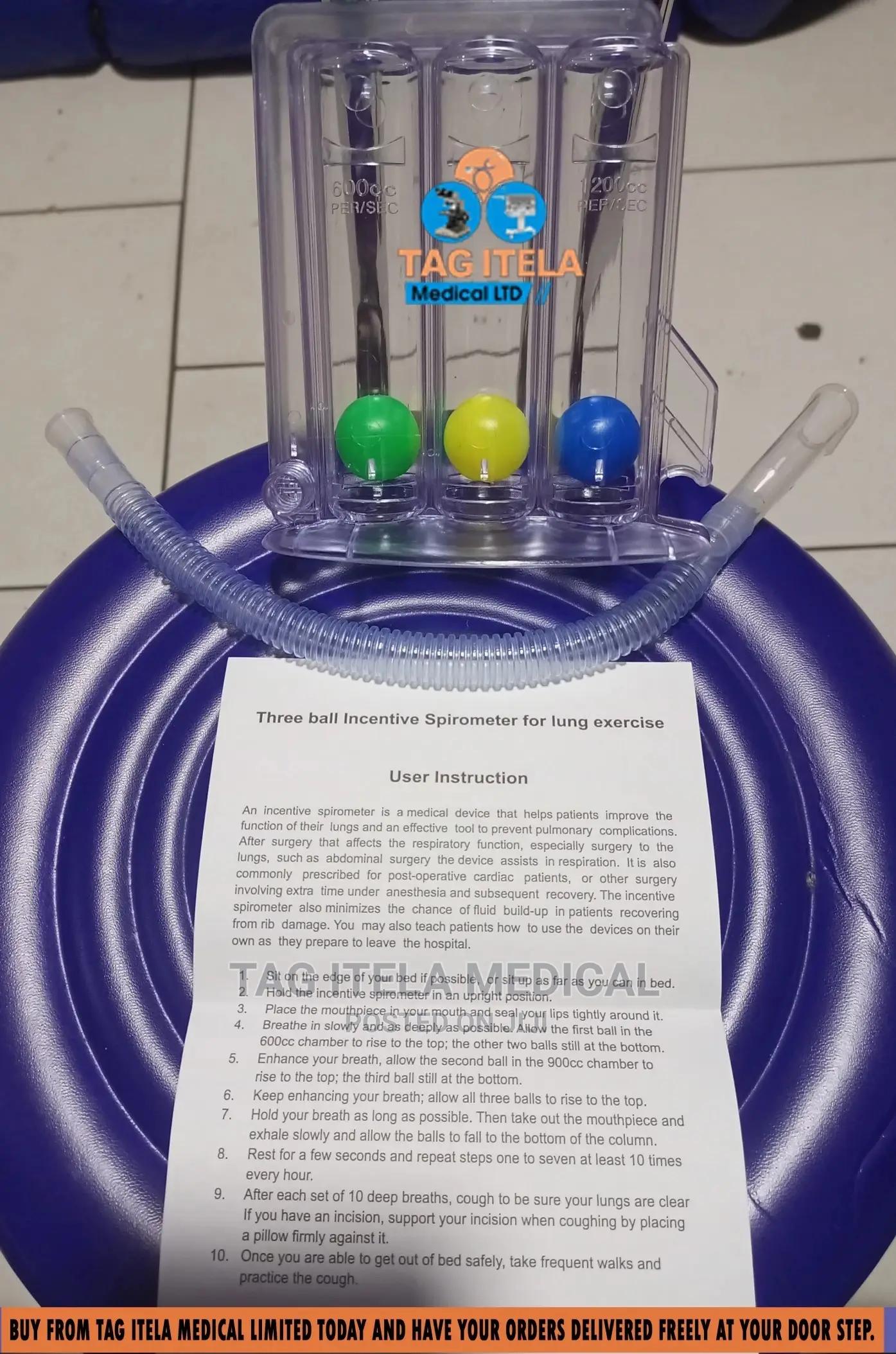 Breathing Incentive Spirometer (3 Balls)