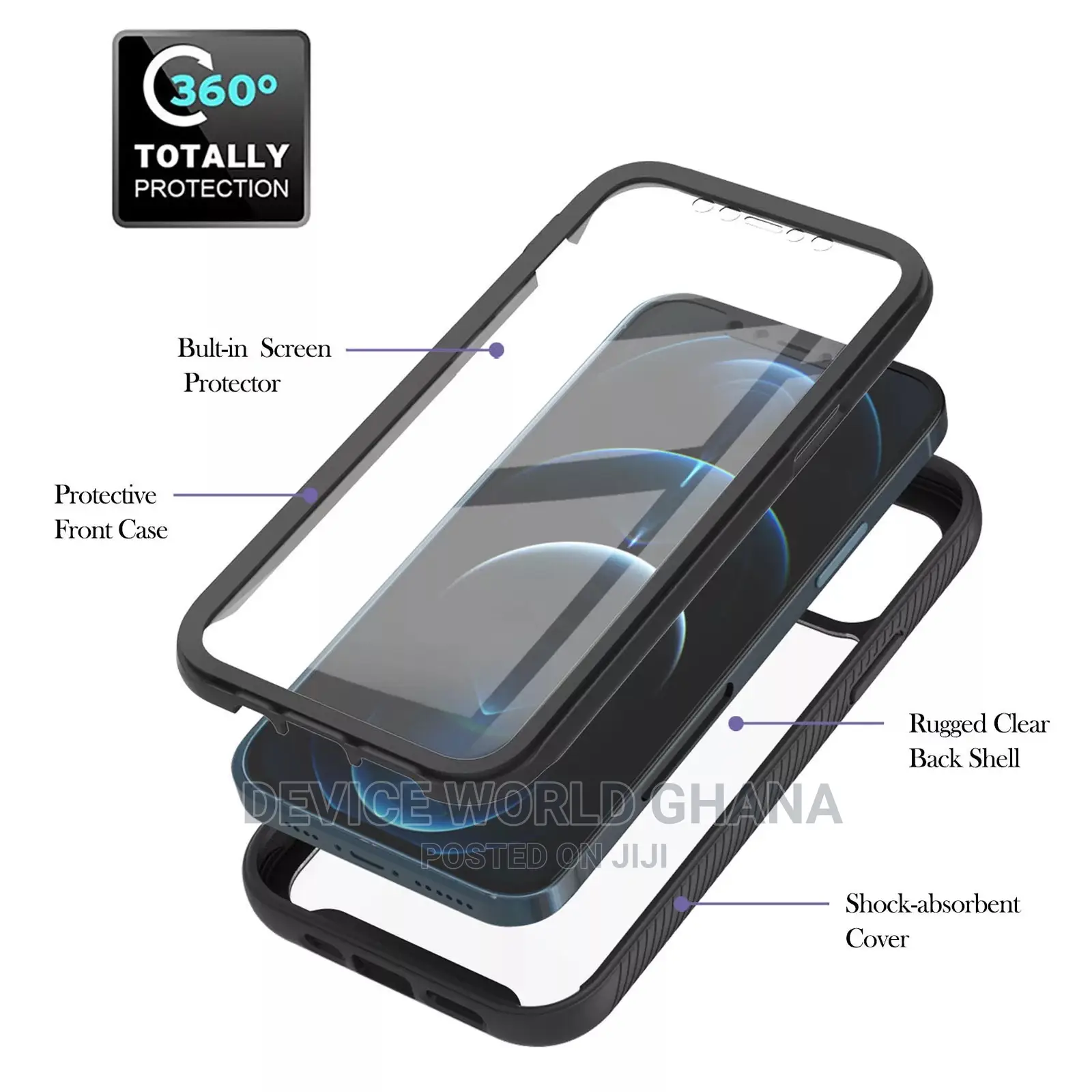 Trans. 360 Case for iPhone 17promax 16pmax 15pmax 14pm 16