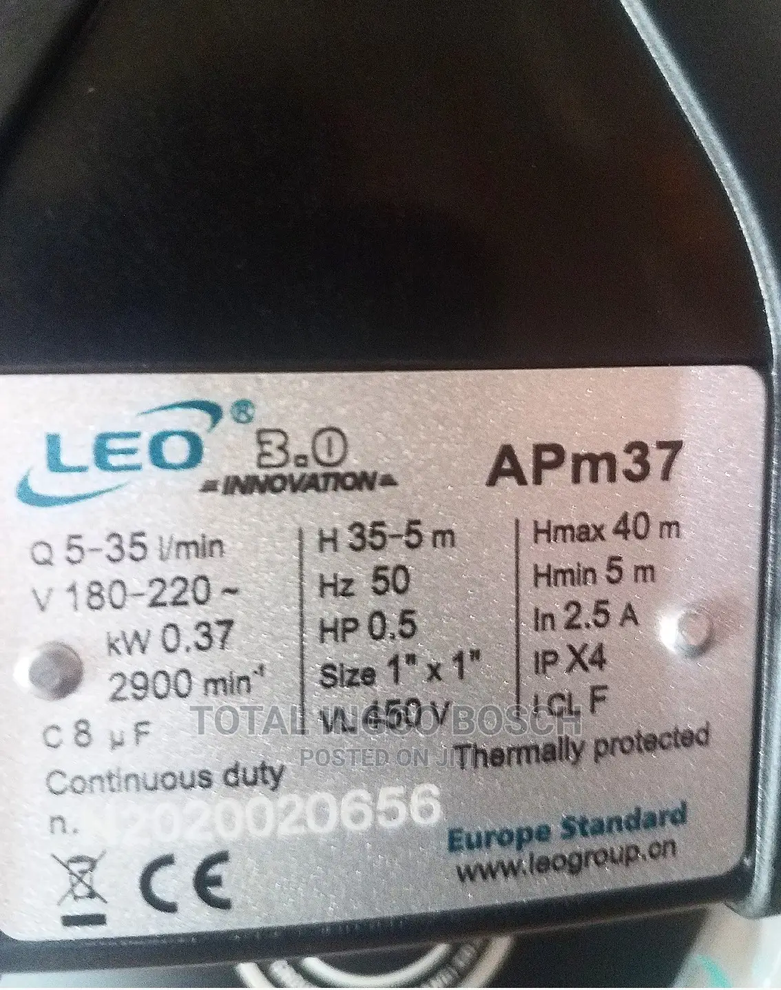 Water Pump Electric Leo 0.5hp Surface Pump