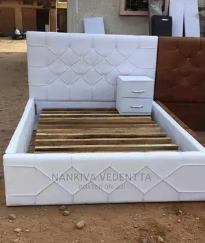 Double Bed With Side Drawer
