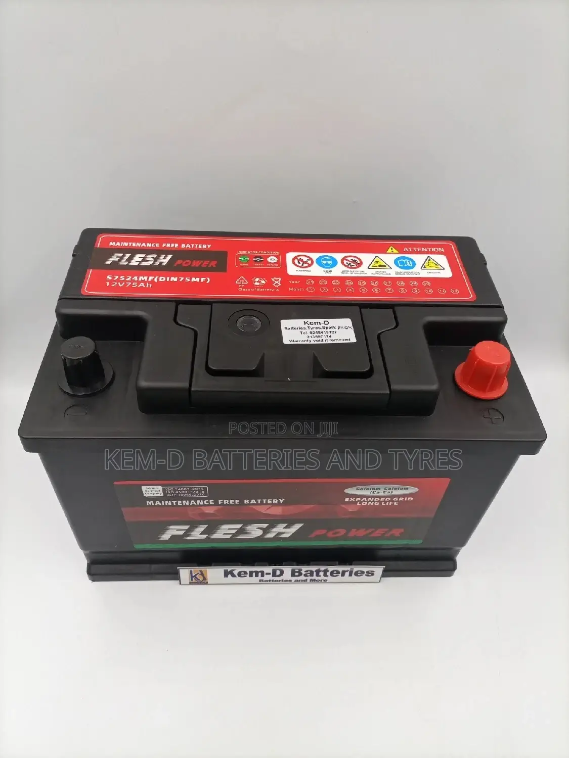 15 Plates Car Battery 75ah + Free Delivery Of Batteries