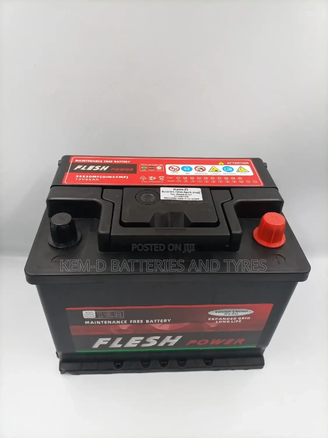 13 Plates Flesh Power Battery 12V 55ah - Free Delivery
