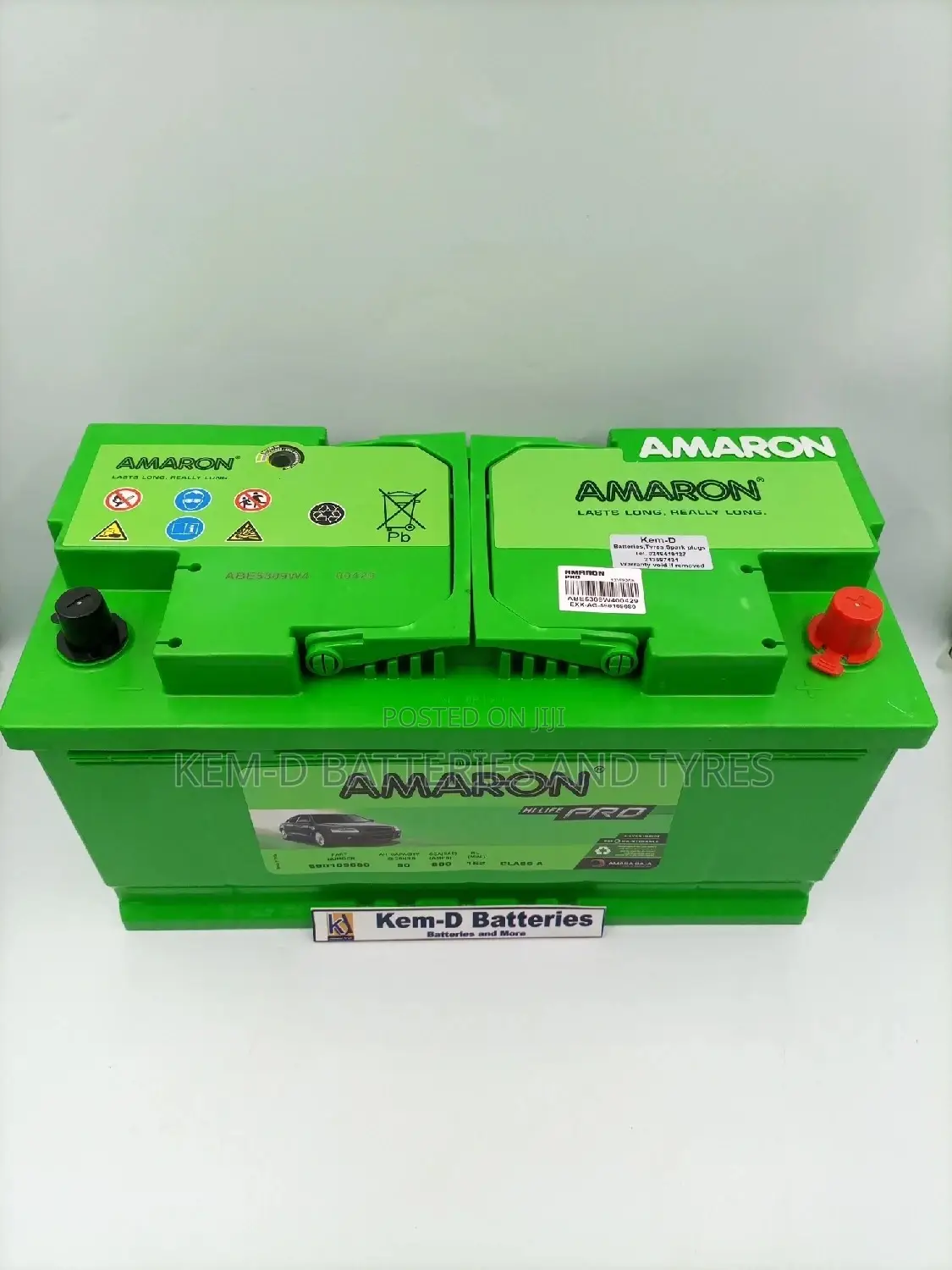 17 Plates Amaron Battery Flat Type- BMW Benz Audi VW Porsche