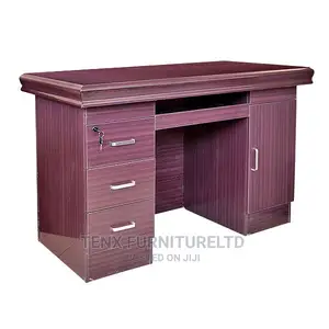 OFFICE Tablewith ( 3 DRAWERS WOODEN) WINE Color