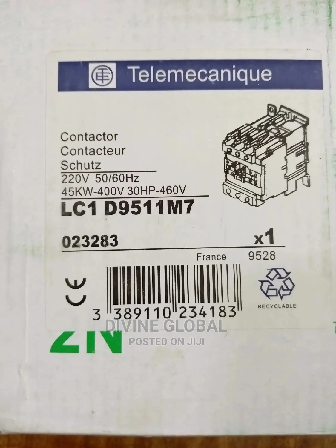 125a Schneider Telemecanique Ac Contactor D95