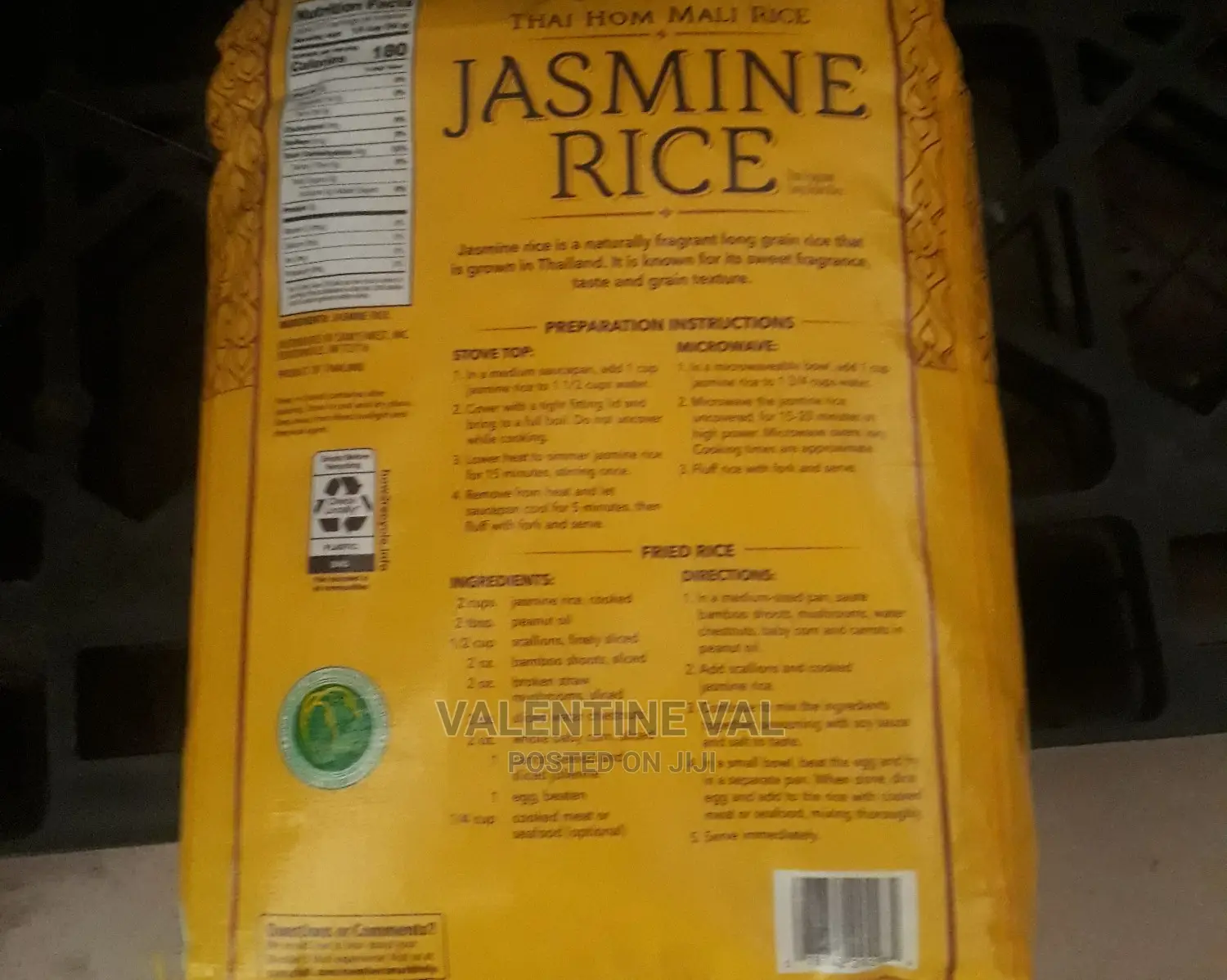 25 Pound Jasmine Rice, Thai Hom Mali Rice
