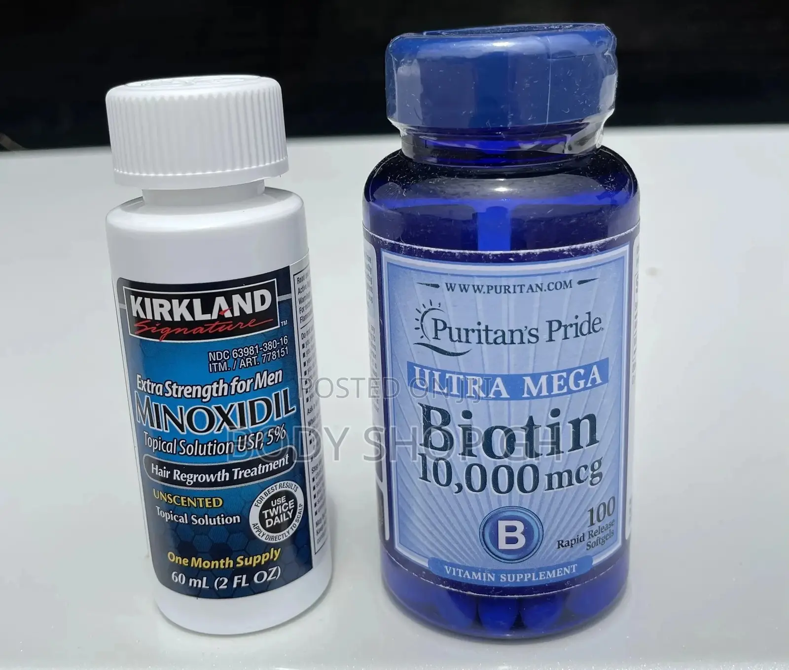Kirkland Minoxidil + Ultra Mega Biotin (100 Tabs) Combo