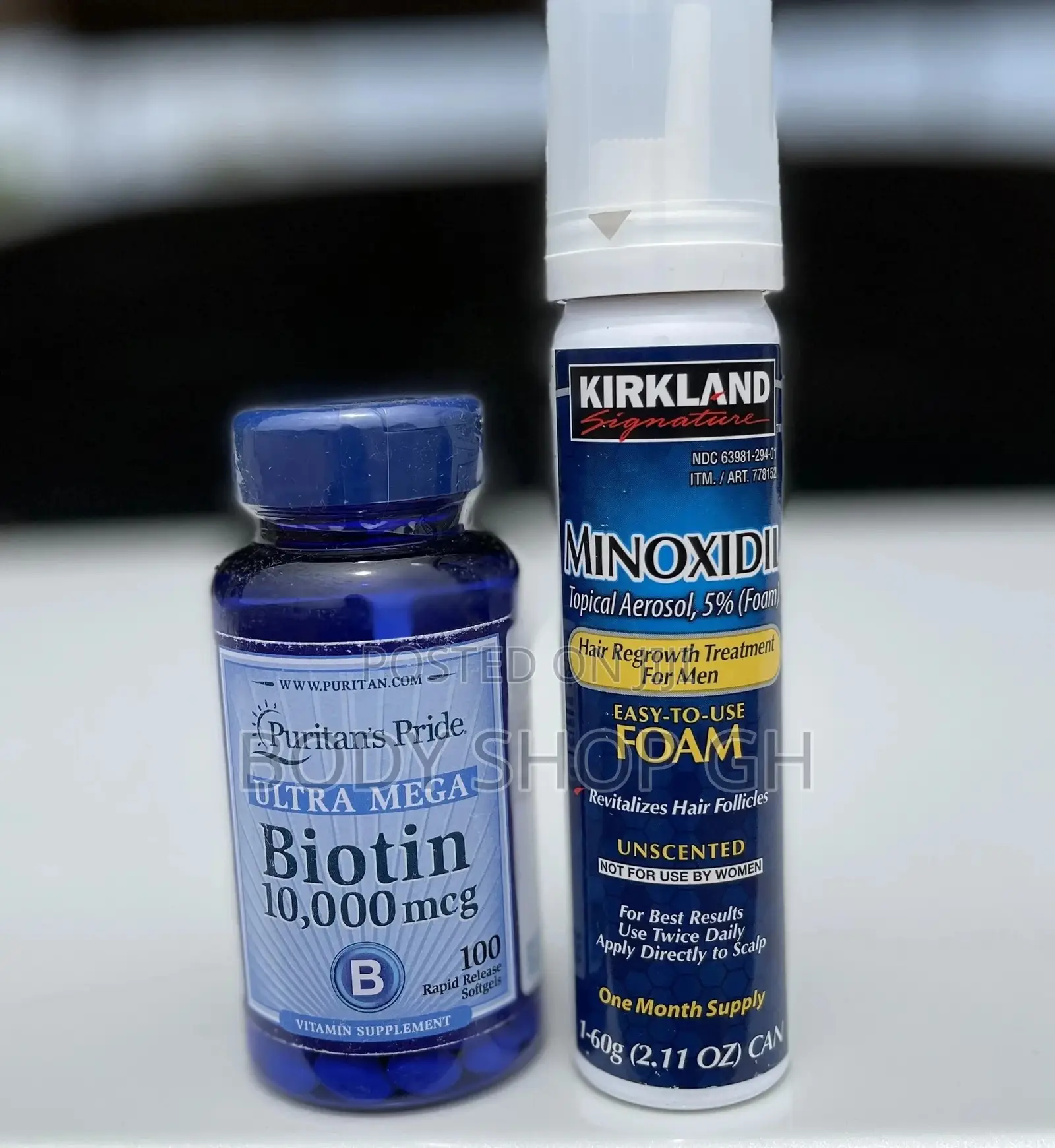 Beard Growth Combo Pack (Kirkland Foam + Ultra Mega Biotin)