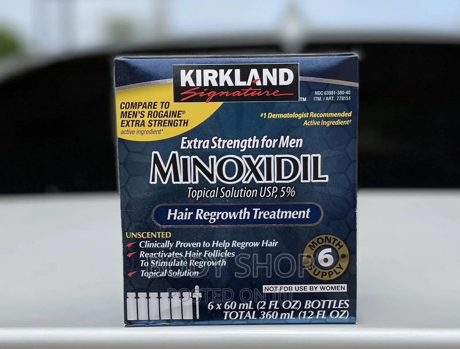 Kirkland Minoxidil Full Set ( Six Bottles + Dropper)