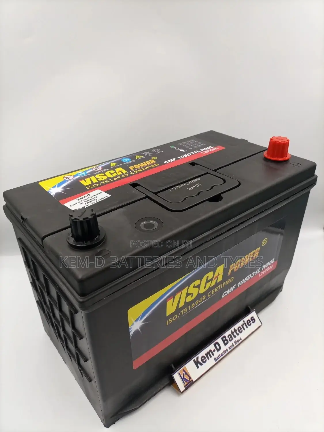 105D31L 105D31R Visca Battery - 90ah 17 Plates