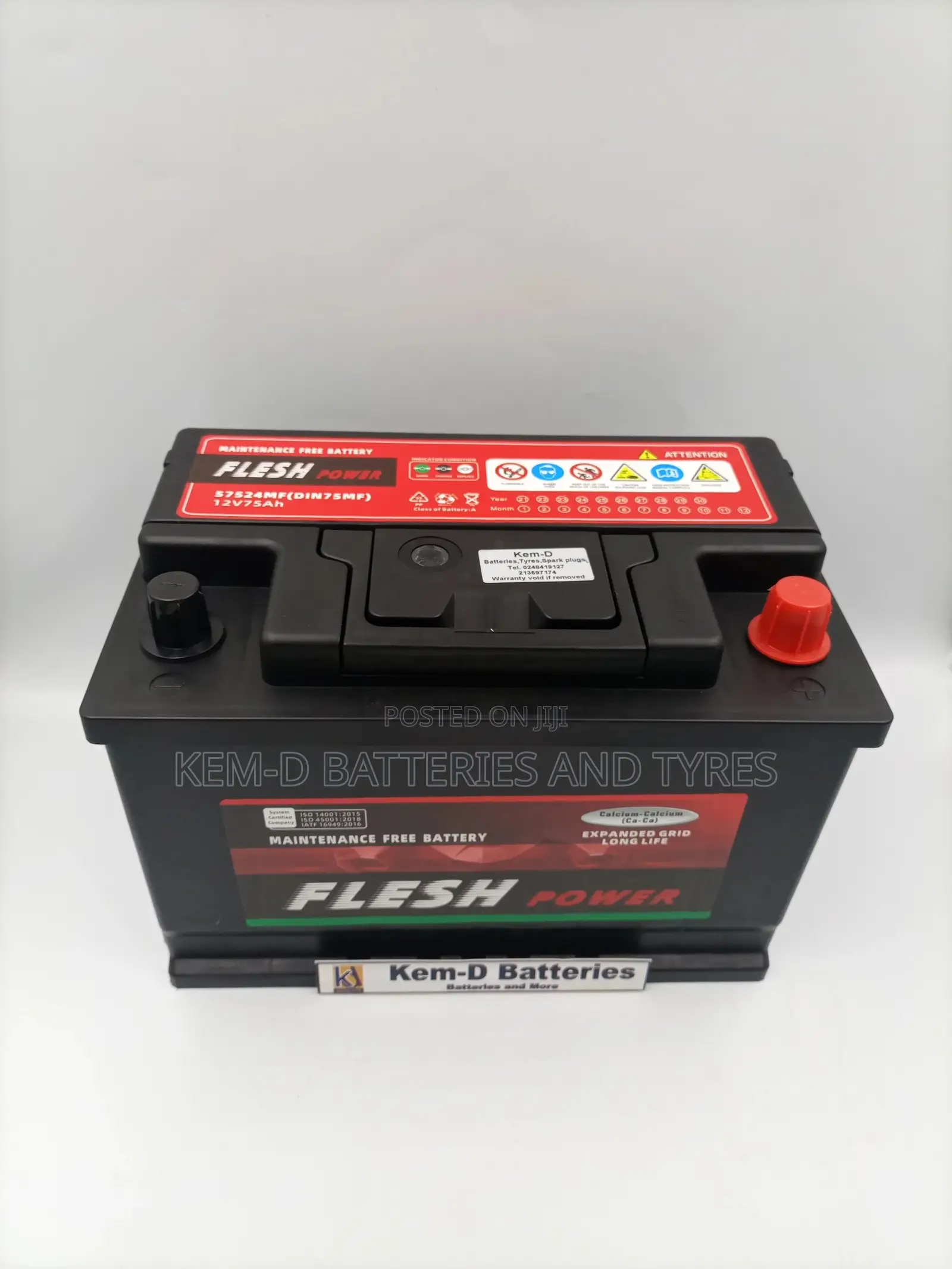 15plates 75ah Car Batteries - Free Delivery