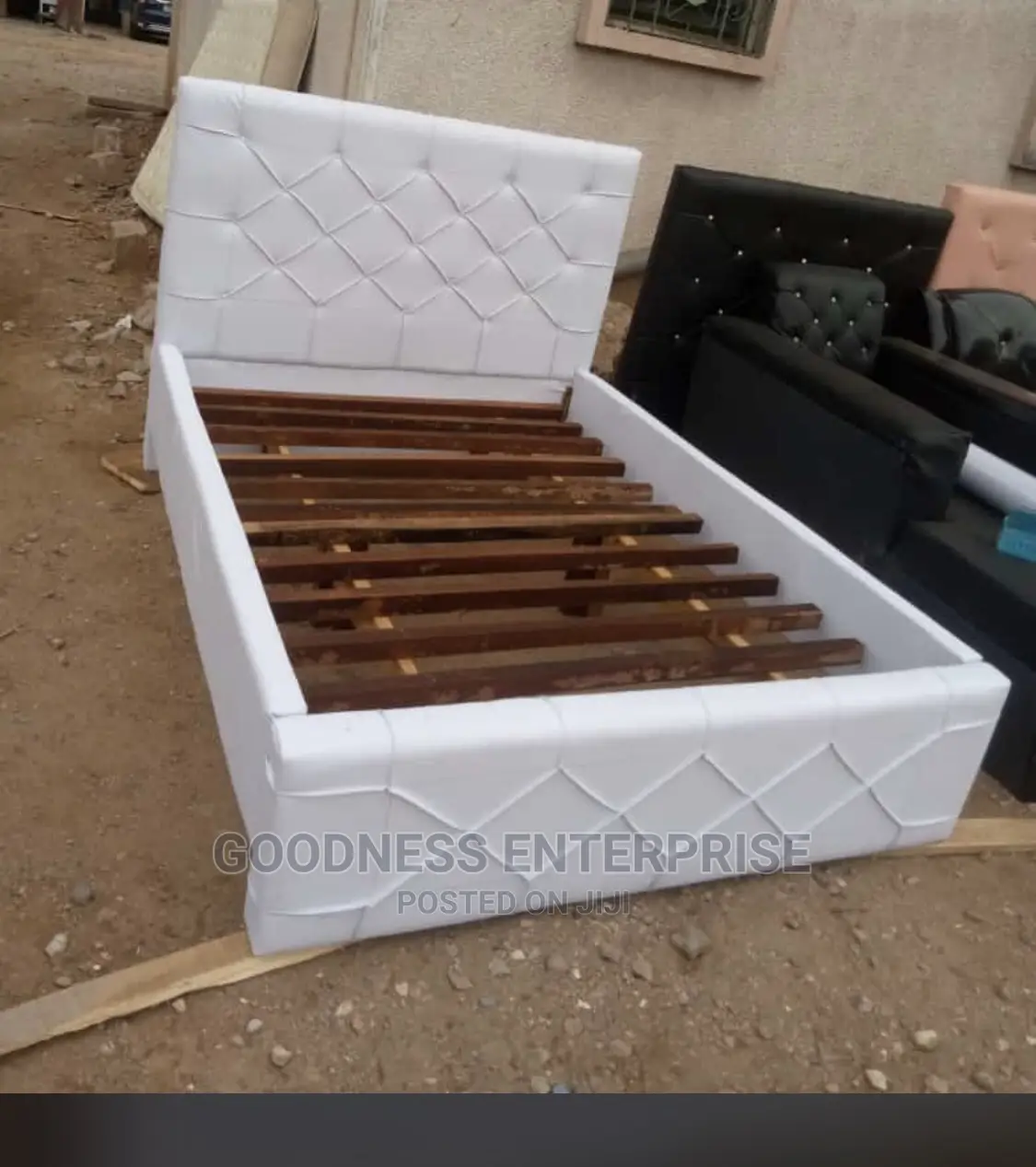 Foreign White Bed Frame