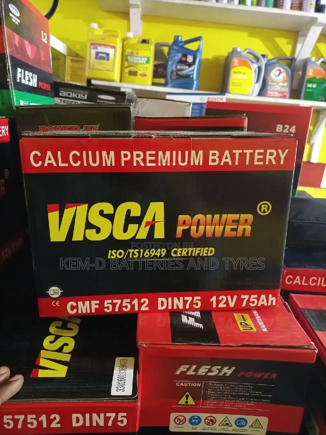 15 Plates Visca Battery 12volts 75ah