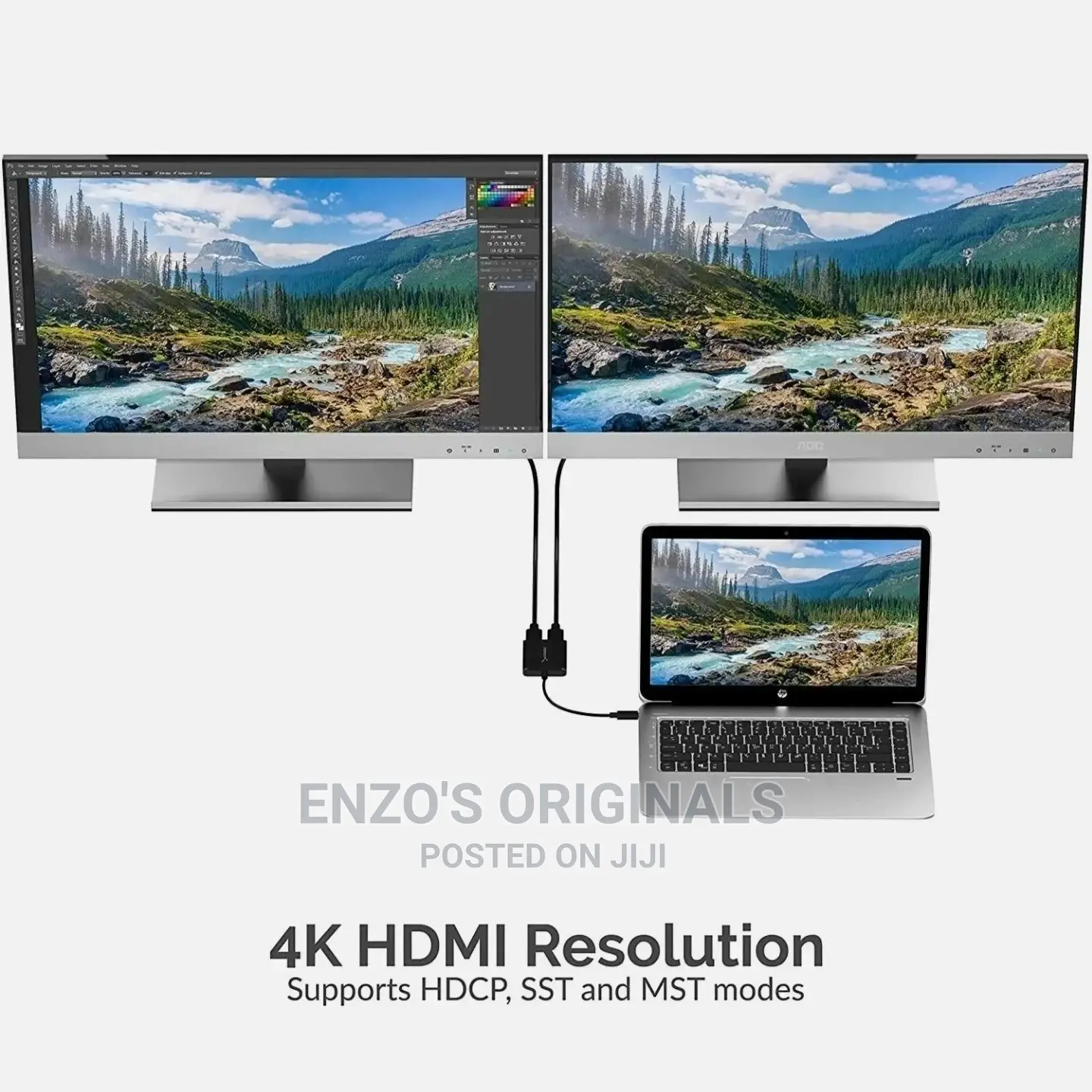 Usb-c To Dual Hdmi Multiple Display Adapter Sabrent Branded