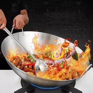Stainless Steel Wok Pan