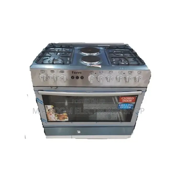 LPG Electric Ferre 6 Burner Cooker With Oven Grill