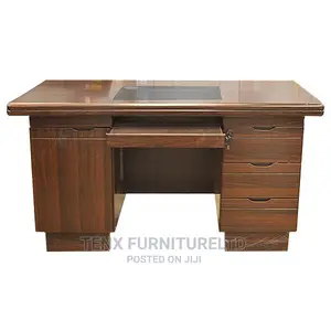 Office/Executive Desk (With Black Desktop/Laptop Surface)