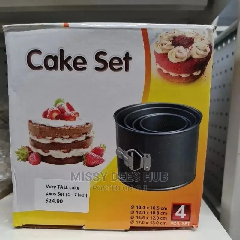 4pcs Tall Cake Pan Set