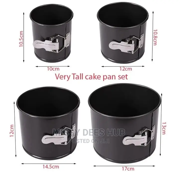 4pcs Tall Cake Pan Set