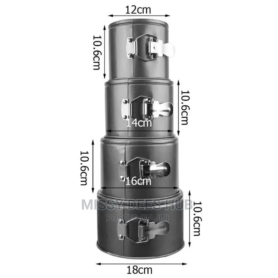 4pcs Tall Cake Pan Set