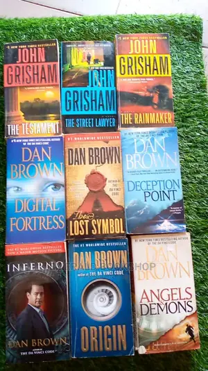 John Grisham, Danielle Steel and Dan Brown Books