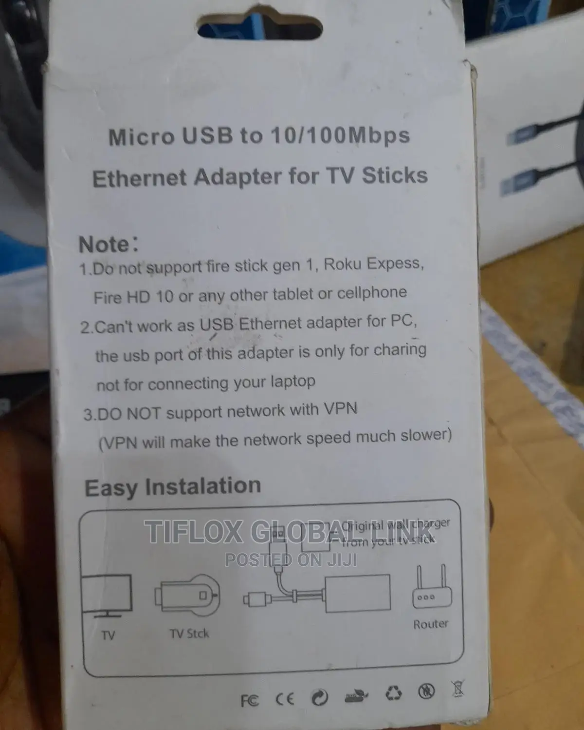 USB to Ethernet for TV Sticks