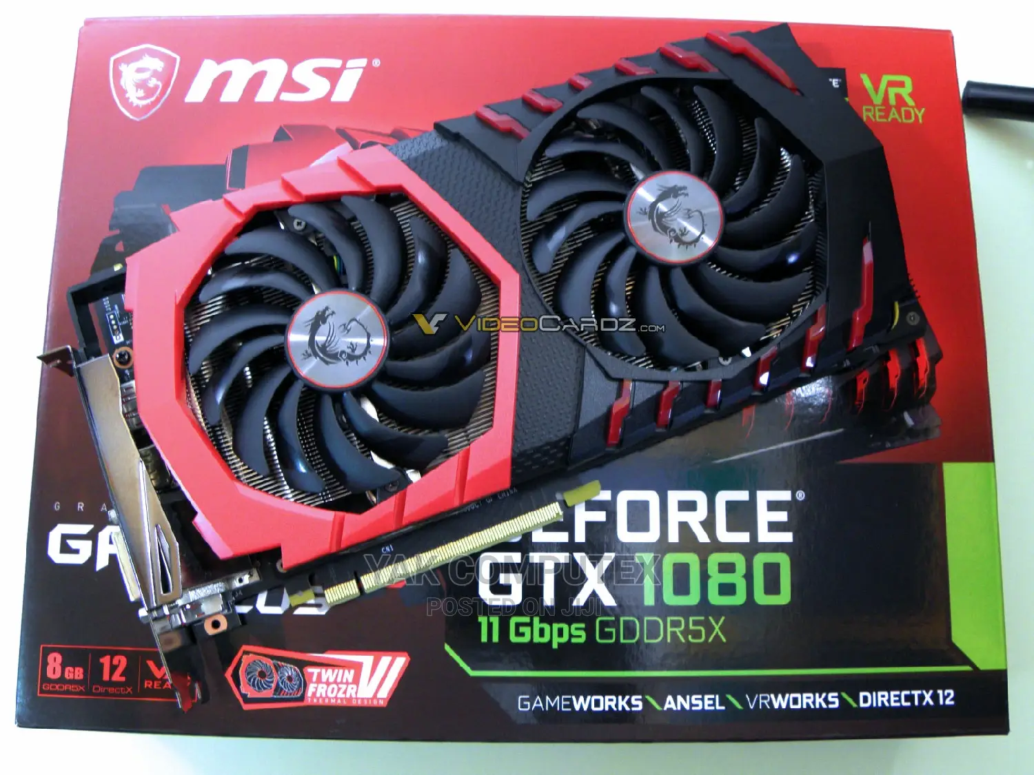 Msi Gtx 1080 8gb Vram Graphics Card Gddr5x