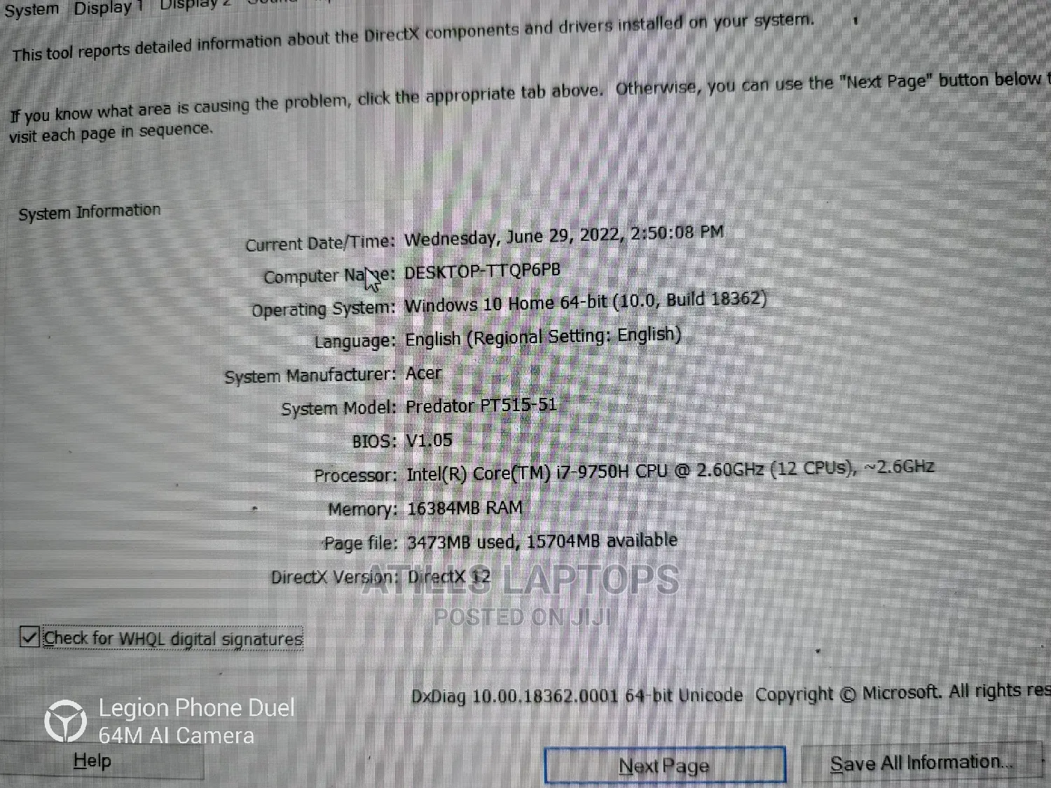 Laptop Acer Predator Triton 700 16GB Intel Core I7 SSD 512GB