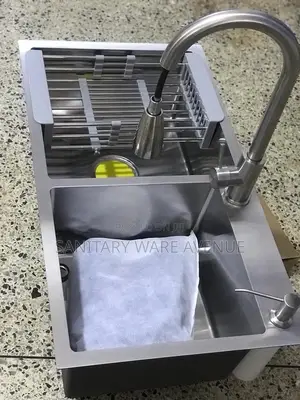 Complete Kitchen Sink - Silver Worktop Sink - Cabinet Sink