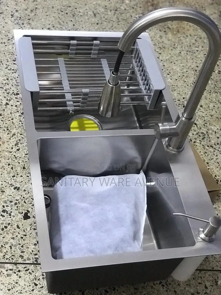 Complete Kitchen Sink - Silver Worktop Sink - Cabinet Sink