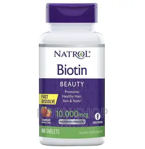 Natrol Biotin for Hair Beard Growth (Hair, Skin Nails)