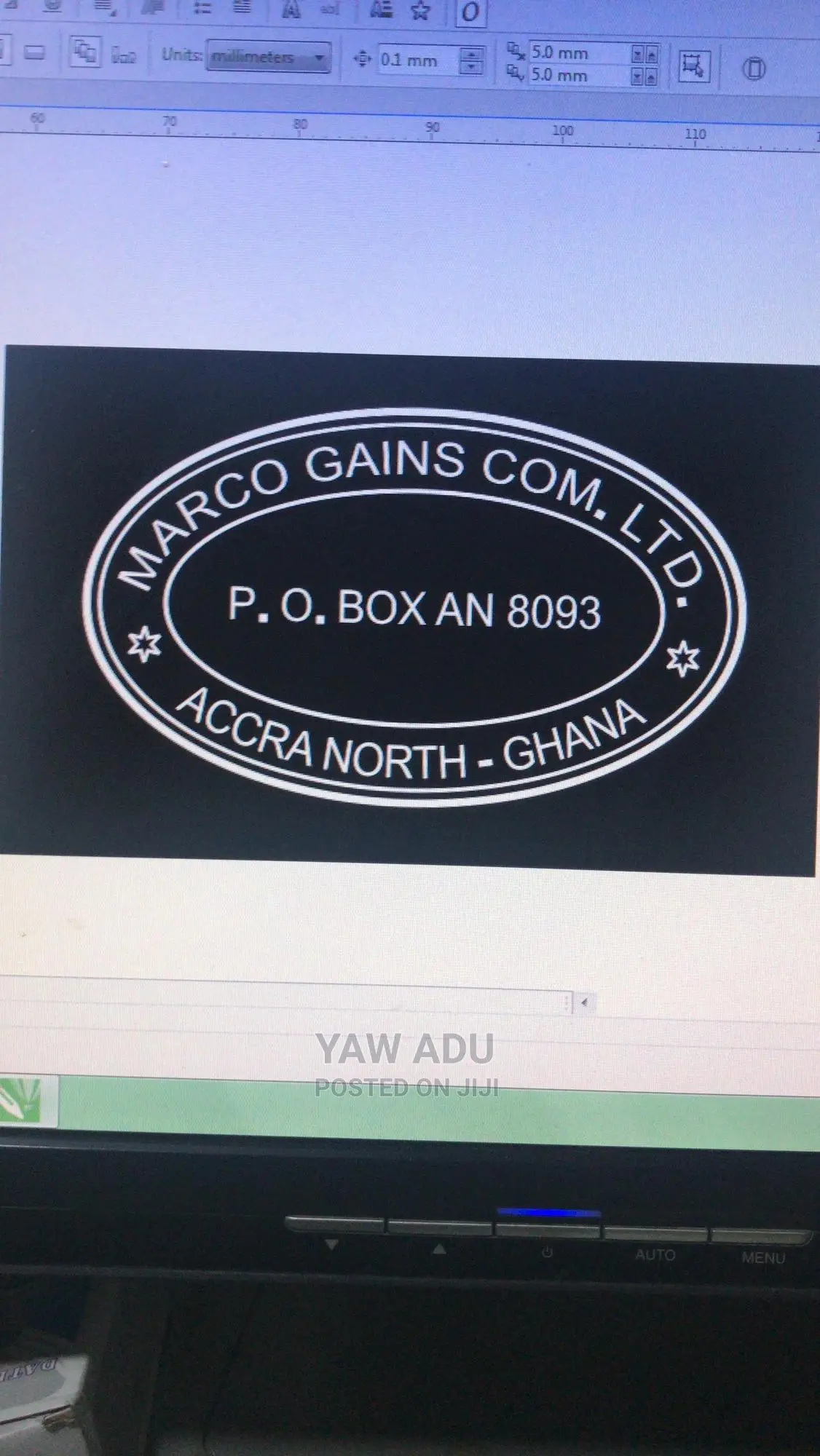Oval Self Ink Stamp