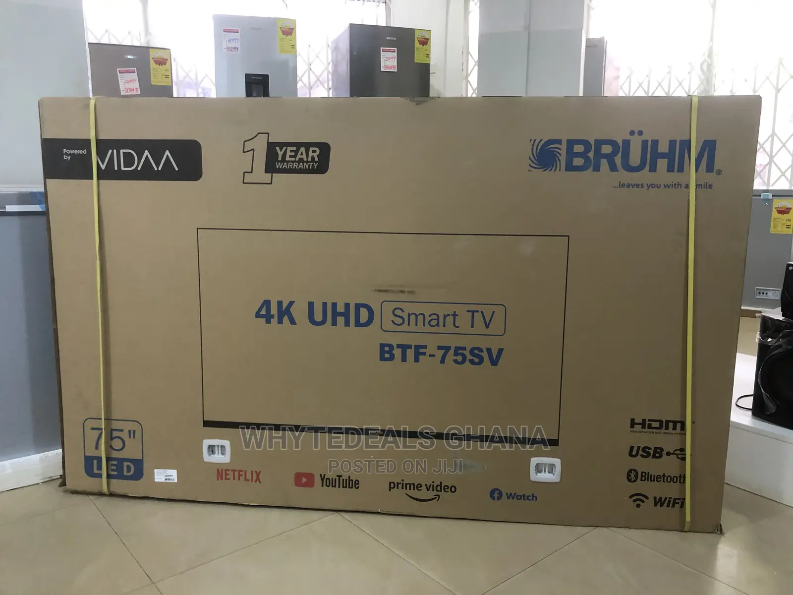 75 Inch Smart Uhd Vidaa Bluetooth Voice Assistant TV 2023