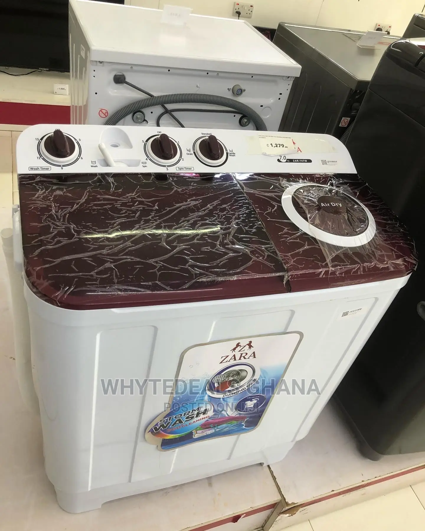 Top Load Twin-Tub ZARA Semi Automatic Washing Machine 7kg