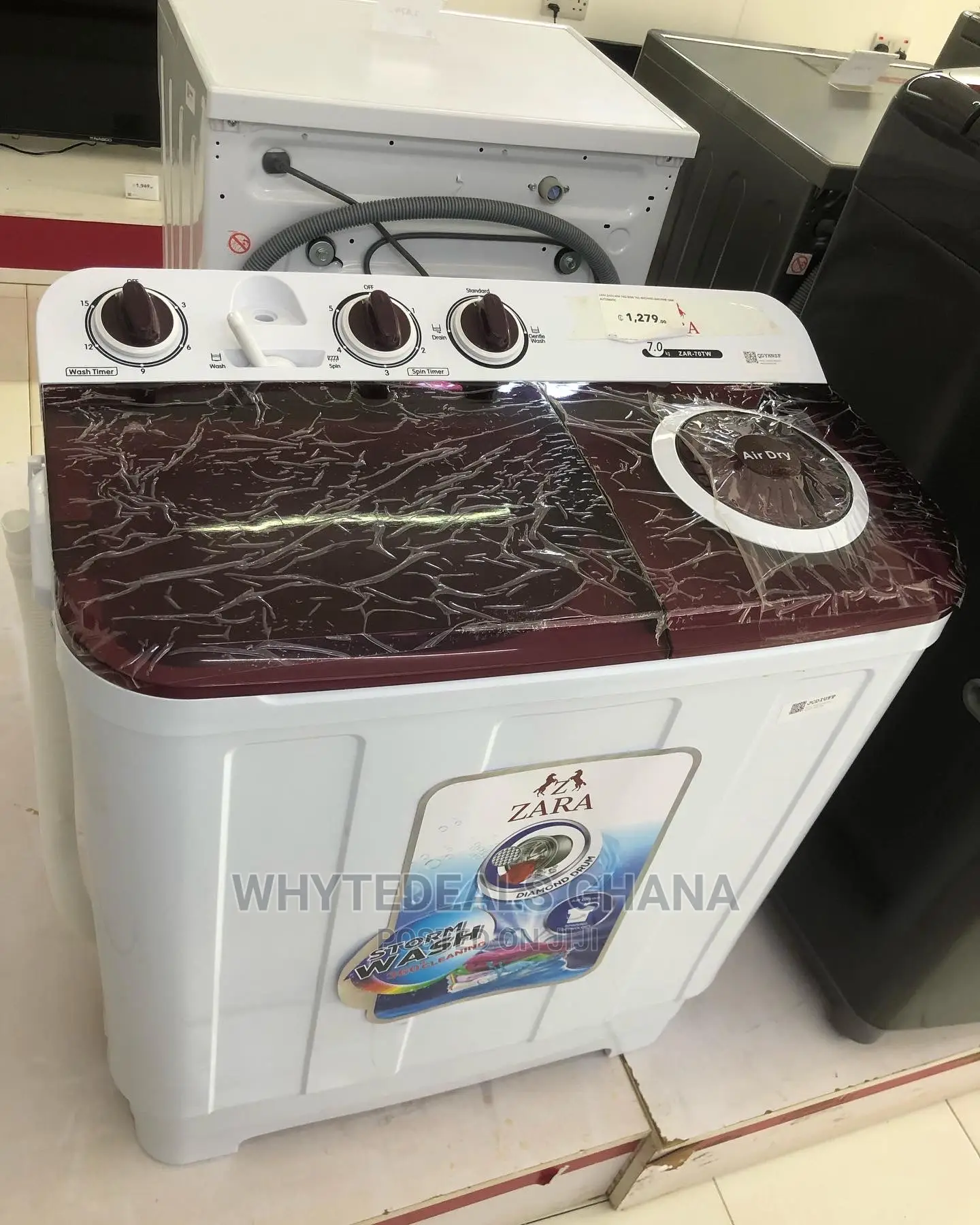 Top Load Twin-Tub ZARA Semi Automatic Washing Machine 7kg