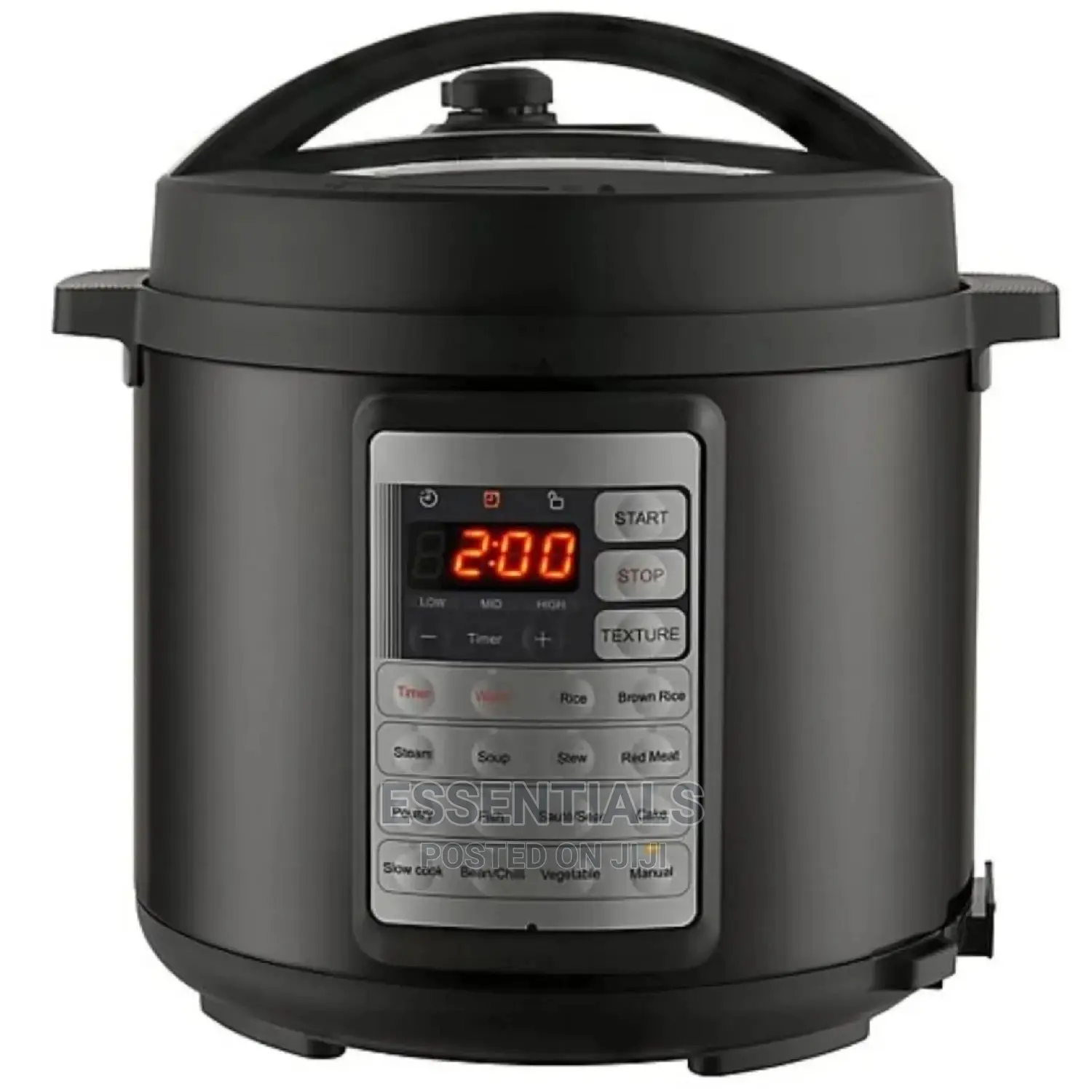 Metallic Black Gpc201ss-20 5.5l 1000w Pressure Cooker