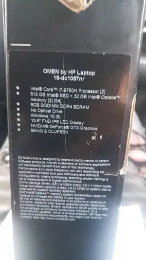 New Laptop HP Omen 15 8GB Intel Core I7 SSD 512GB