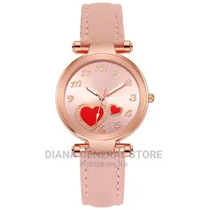 New Women's Fashion Brand Watch Love Watch Peach Heart