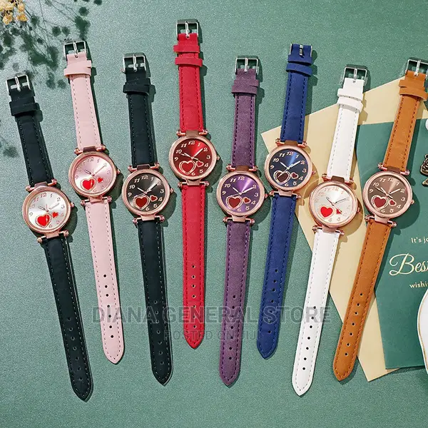 New Women's Fashion Brand Watch Love Watch Peach Heart