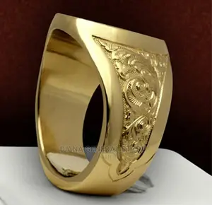 Classic Fashion Crown Lion Badge Shield Ring