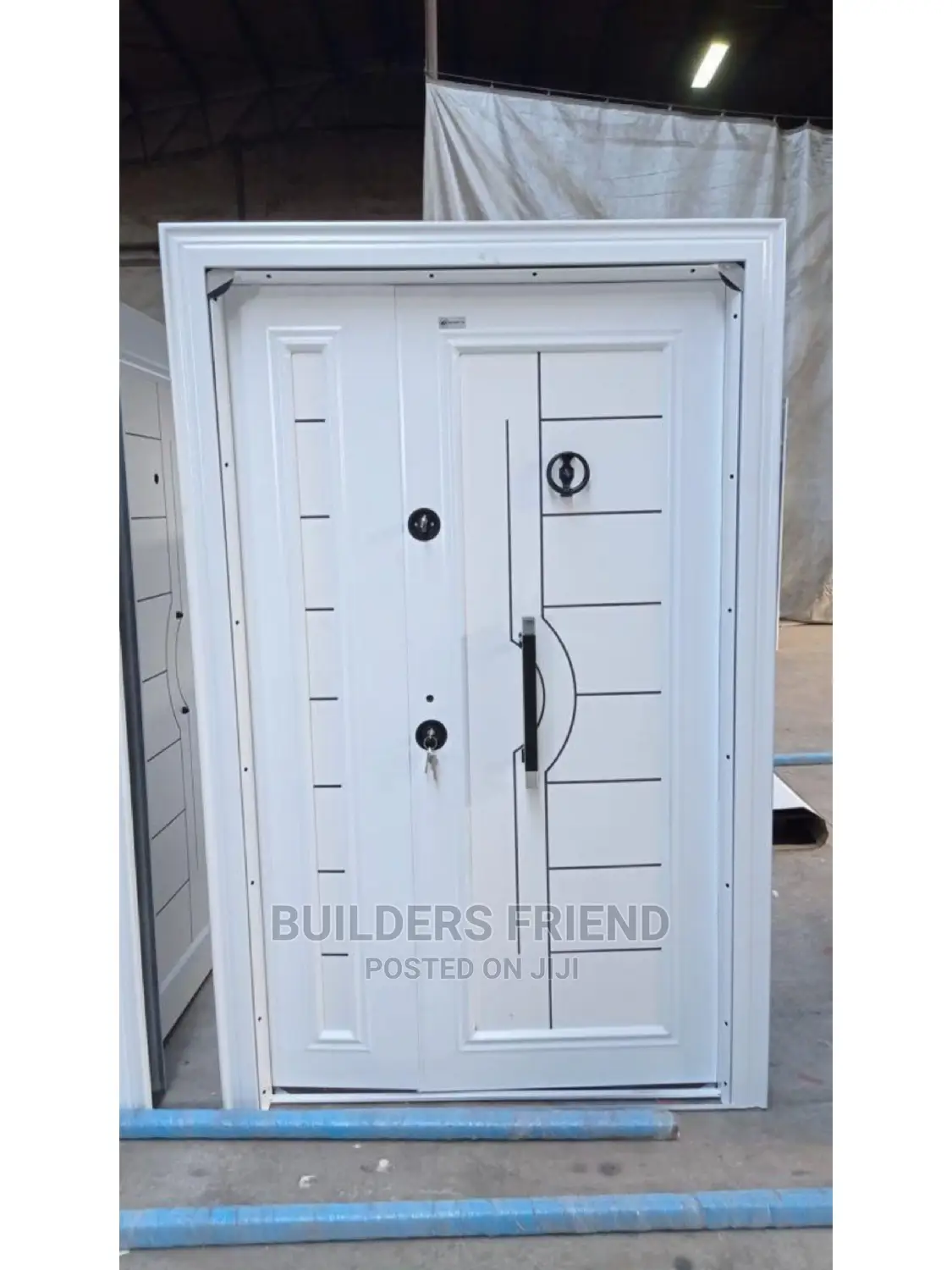 All White Turkey Luxury Heavyduty Security Door+Double Lock