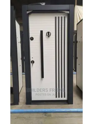 All White Turkish Heavyduty Security Door(Double Lock)