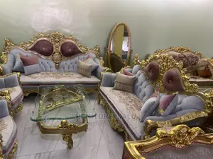 Golden Sofa Set. Free Delivery 