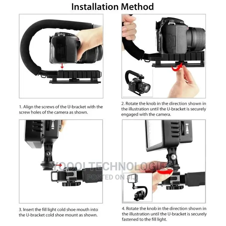 U/C Shape Portable Bracket Stabilizer for All SLR Cameras