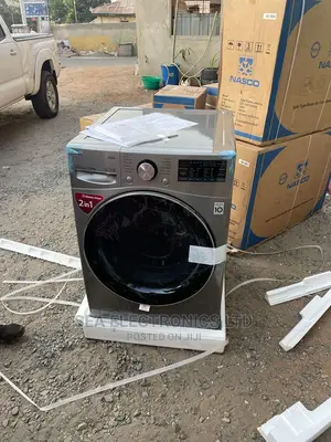 LG F0L9DGP2S Front Load Washer Dryer, 15/8 KG - Silver
