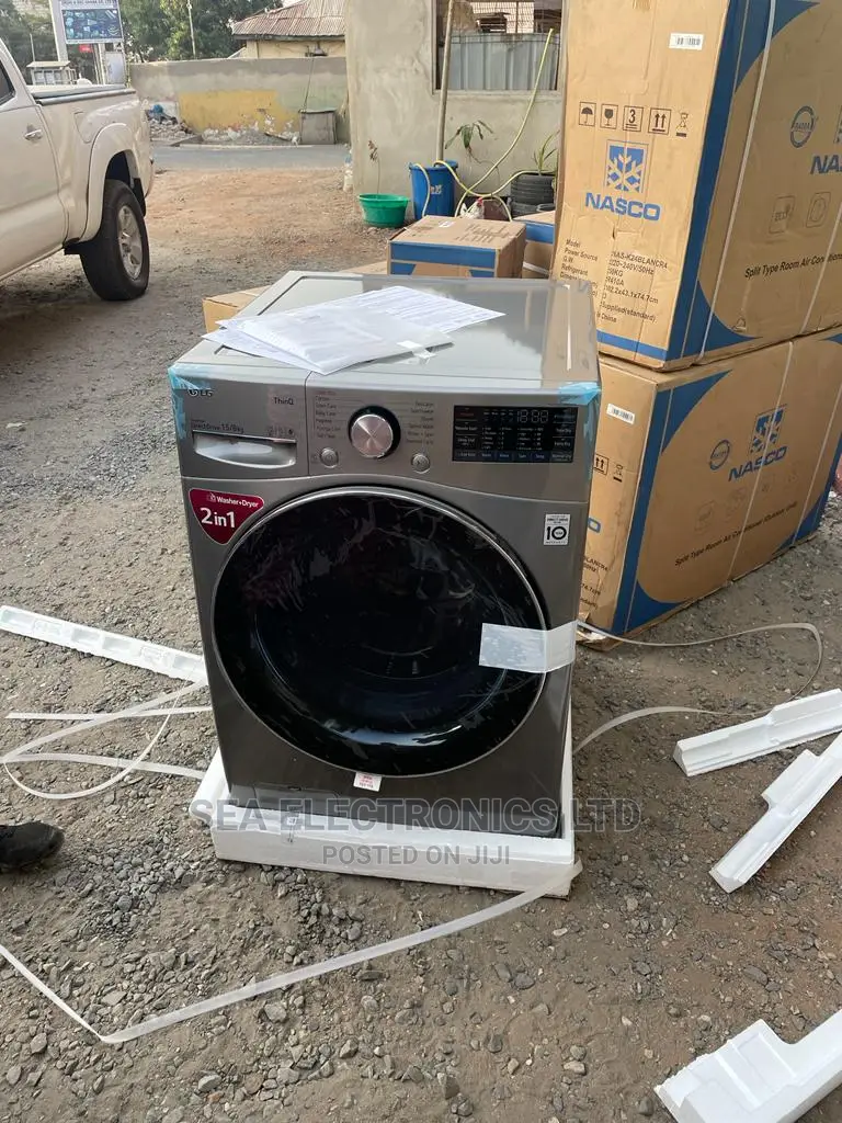 LG F0L9DGP2S Front Load Washer Dryer, 15/8 KG - Silver